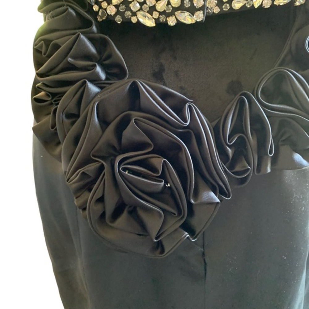 NWT Sadie Robertson Original Rosette Sherri Hill Black Trumpet Prom Gown Dress - Picture 6 of 10
